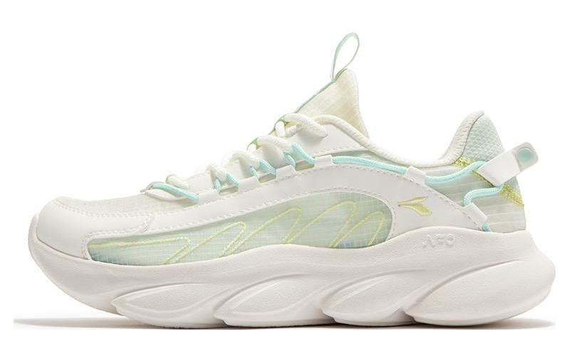 361° Anti-Slip And Wear-Resistant Breathable Low-Top Running Shoes Women's White Green