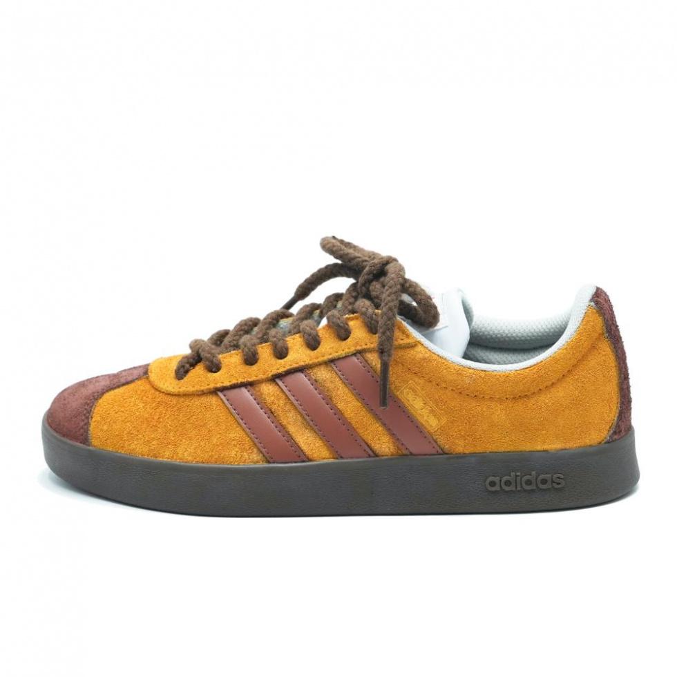 Adidas Neo VL Court 2.0 Skateboard Shoes Unisex Low-Top White/Brown/Yellow