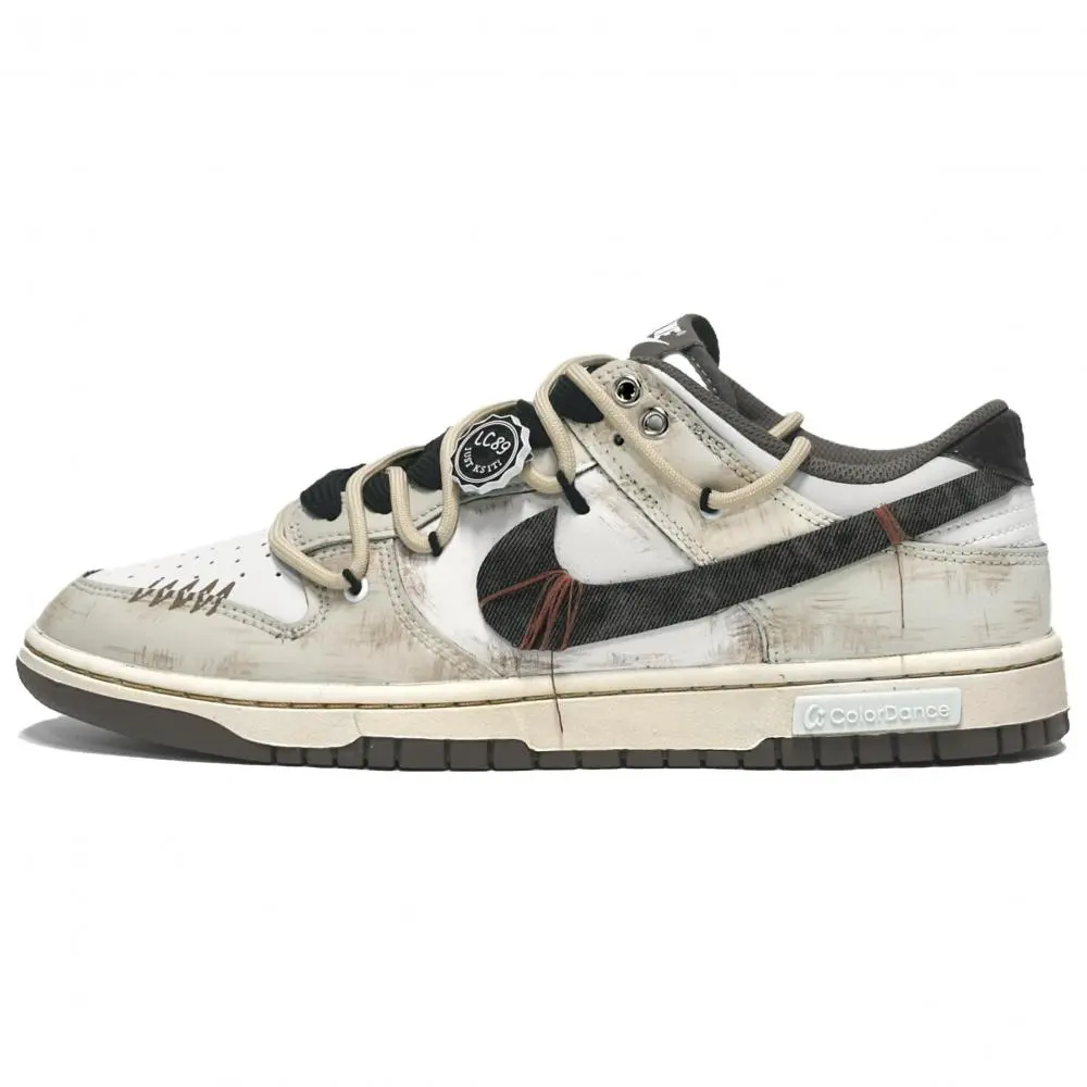 Nike Dunk Abrasion Resistant Low top Skateboard Shoes Men's Khaki