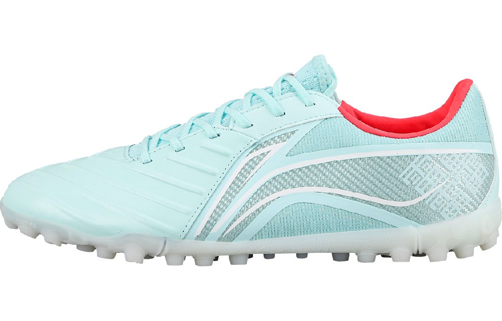 LiNing Jin TF Turf Artificial Ground Shock Absorbers Slip Resistant Soccer Shoes Men's Island Blue