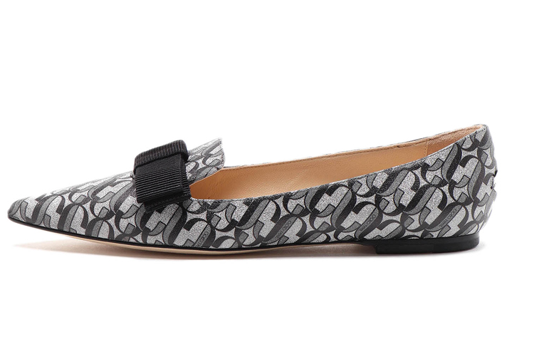 Jimmy Choo Gala Casual Single Shoes Women's Black Silver