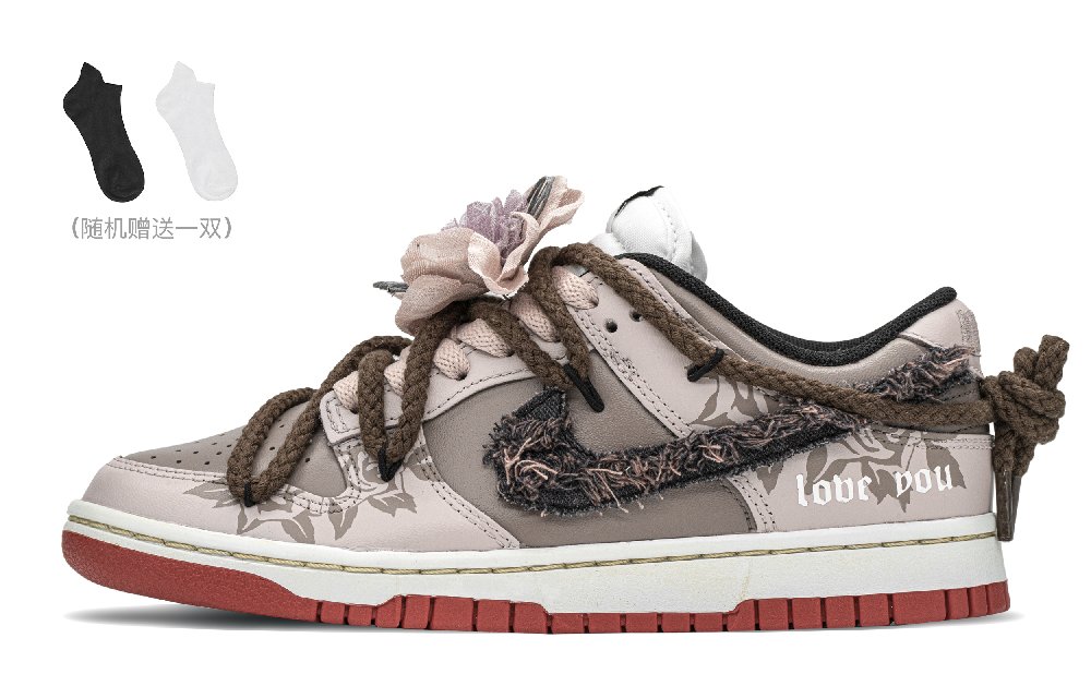 Nike Dunk Low Top Skateboard Shoes Unisex Pink Purple