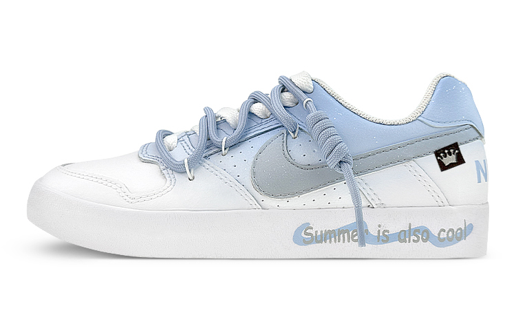 Nike SB Delta Force Low-Top Skateboard Shoes Unisex Blue Gray
