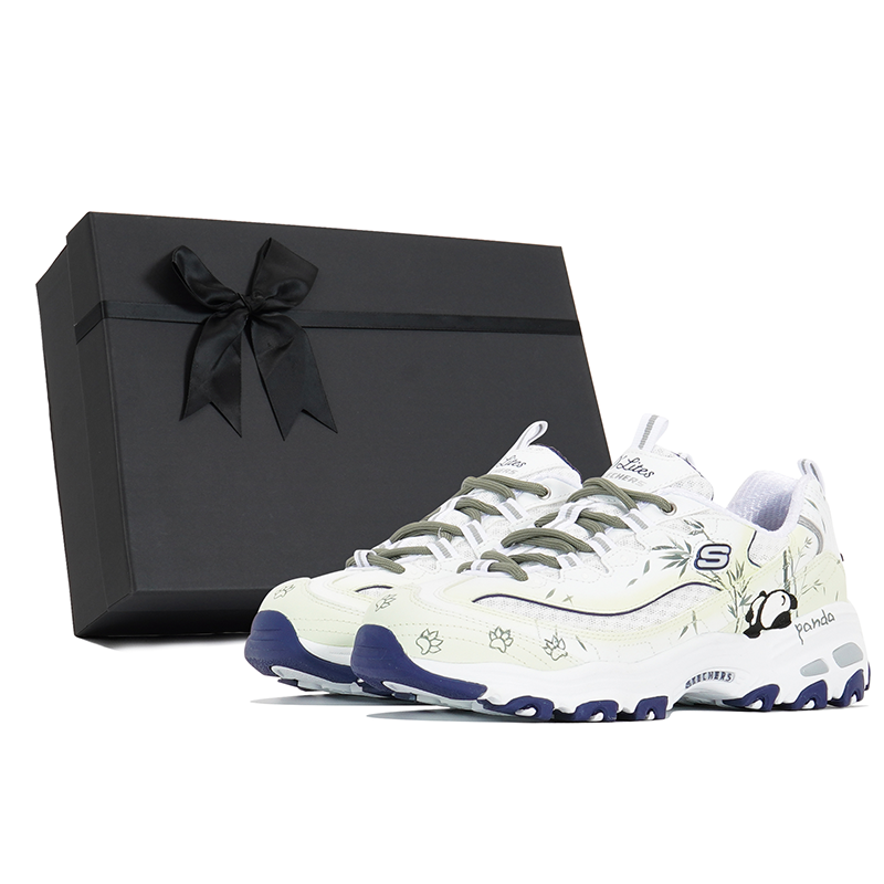 Skechers D'Lites 1.0 Chunky Sneakers Women's Low-Top White Green
