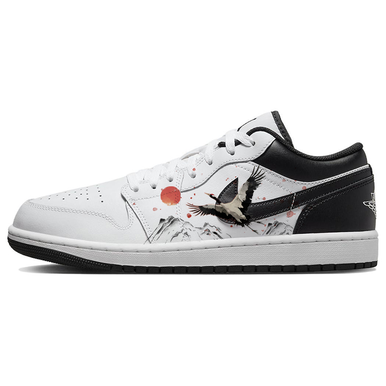 JORDAN Air JORDAN 1 Vintage Basketball Shoes Men Low Top White/Black