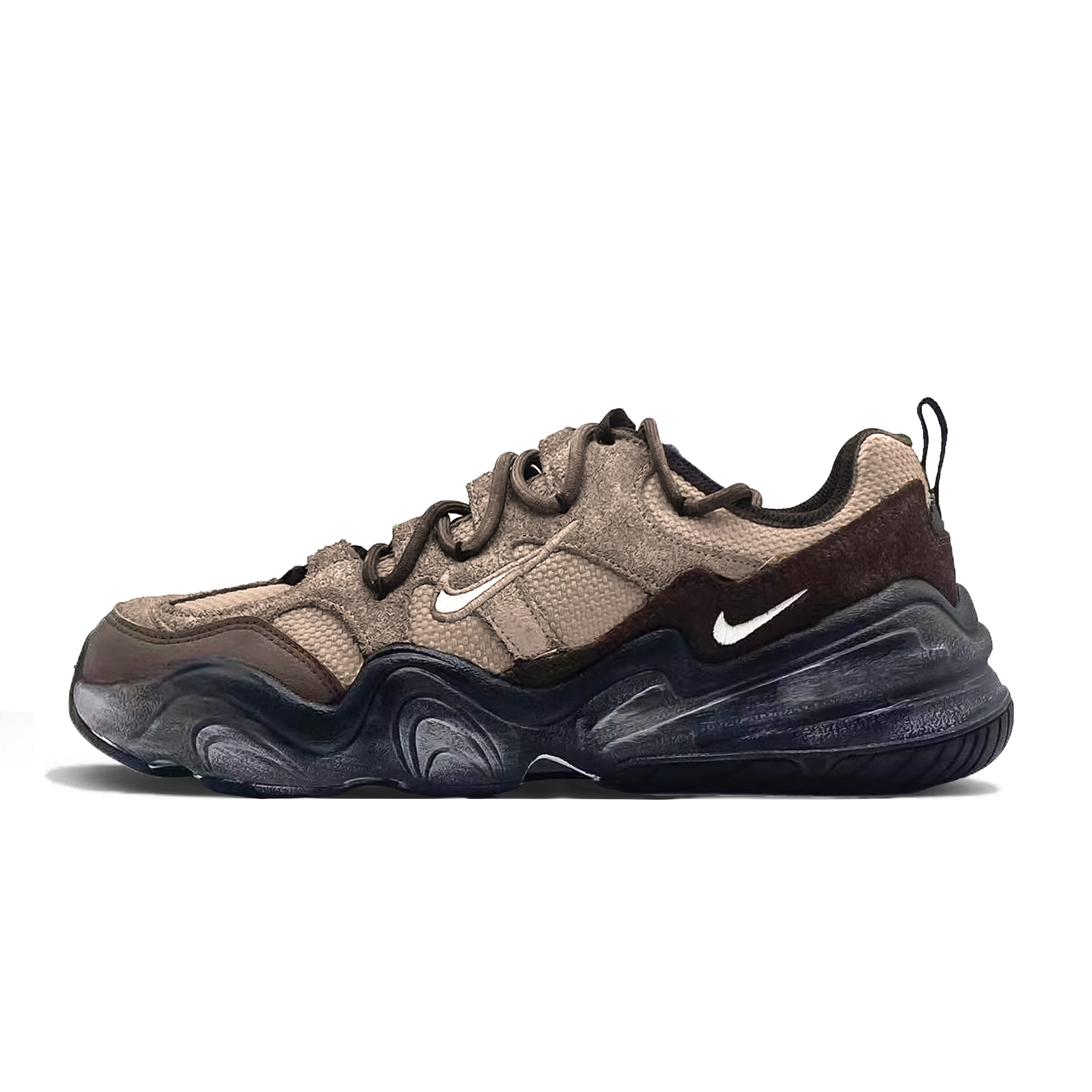 Nike Tech Hera Brown Wilderness Cruise Slip Resistant Abrasion Resistant Low top Casual Shoes Unisex