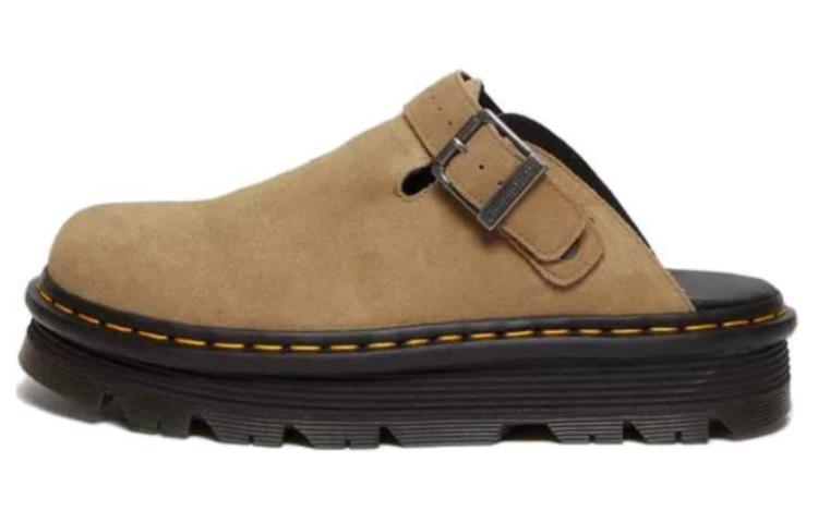 Dr. Martens Zebzag Suede Slingback Platform Mule Savannah Tan