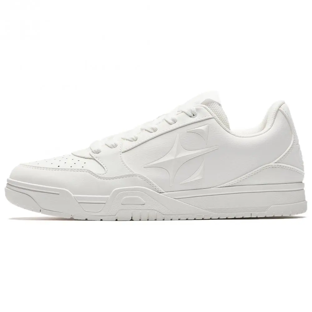 Anta Abrasion Resistant Breathable Low top Skateboard Shoes Men's Papyrus White