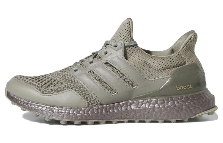 Adidas Ultra Boost Spikeless Golf Silver Pebble Olive Strata