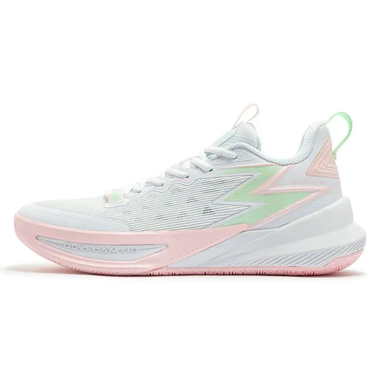 361° Anti-Slip Wear-Resistant Breathable Lightweight Low-Top Basketball Shoes Men's Heart Pink