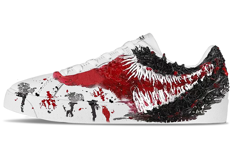 Nike Court Royale AC Low top Skateboard Shoes Unisex Black Red White