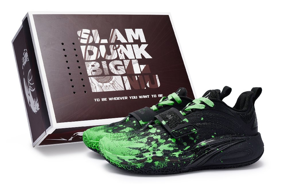 Anta KAI 1 811 Manufacture Green Night Shadow Box Anti-Slip Wear-Resistant Low-Top Basketball Shoes Men's Black Green