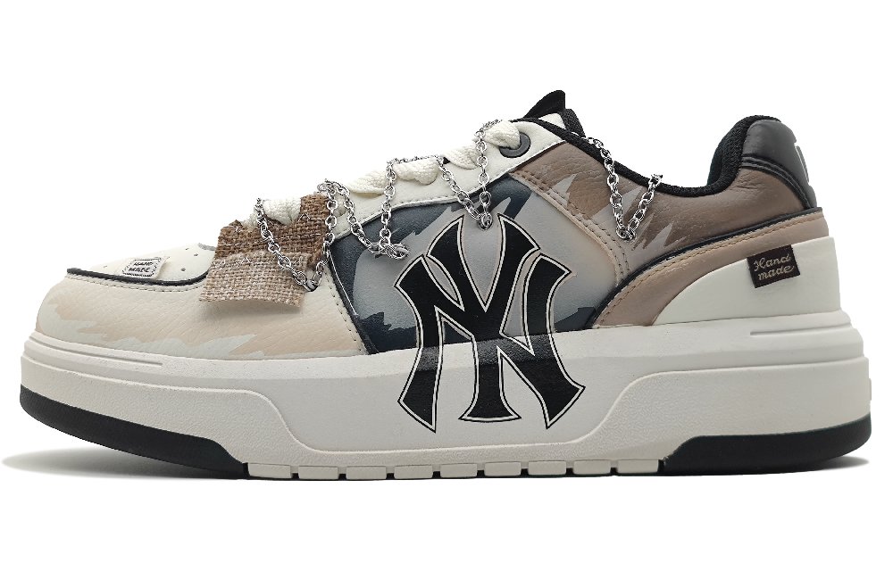 MLB New York Yankees Skateboard Shoes Unisex Low-Top Brown/Gray