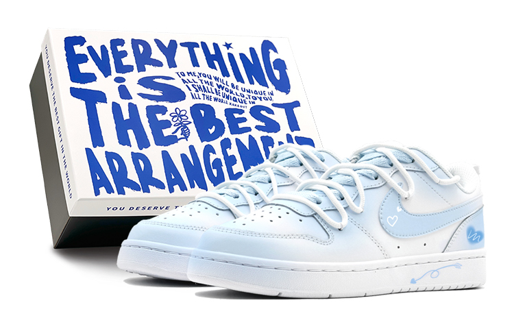 Nike Low-Top Skateboard Shoes Women's Light Blue