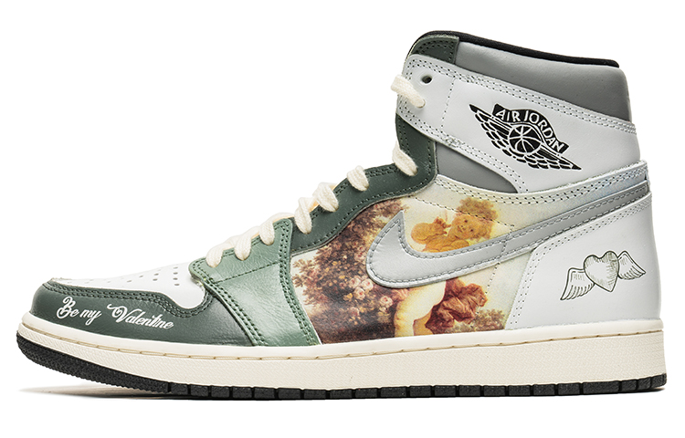 Jordan Air Jordan 1 High OG Anti Slip Wear Resistant High Top Vintage Basketball Shoes Unisex Turquoise Green