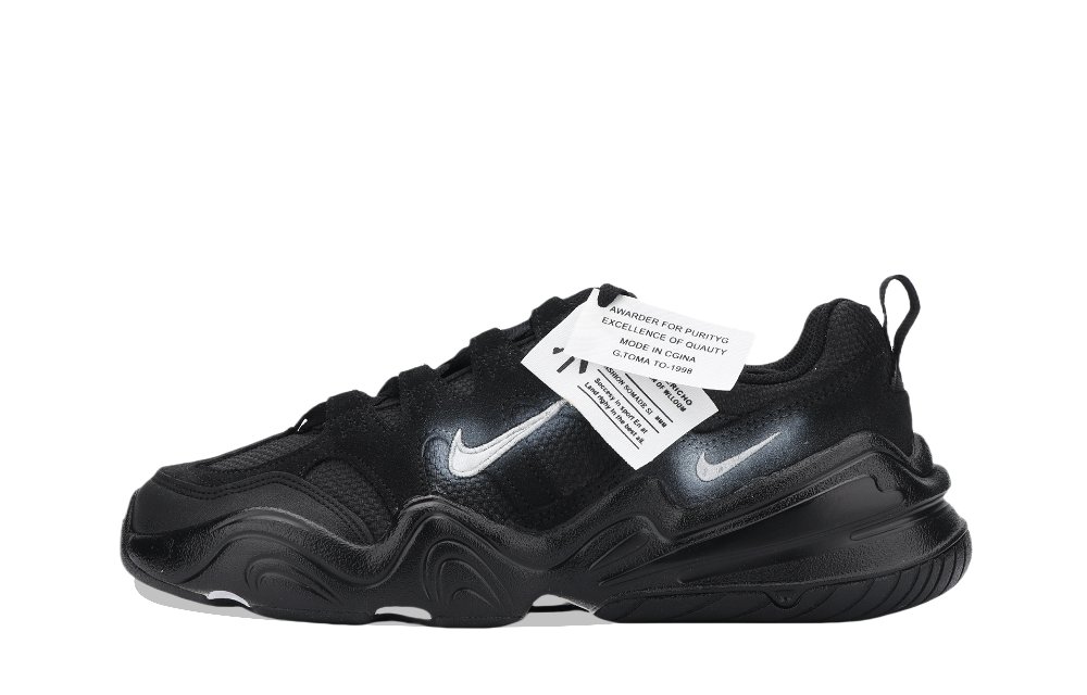 Nike Tech Hera Silver Gradient Cushioning Height Increase Low Top Casual Shoes Unisex Black White