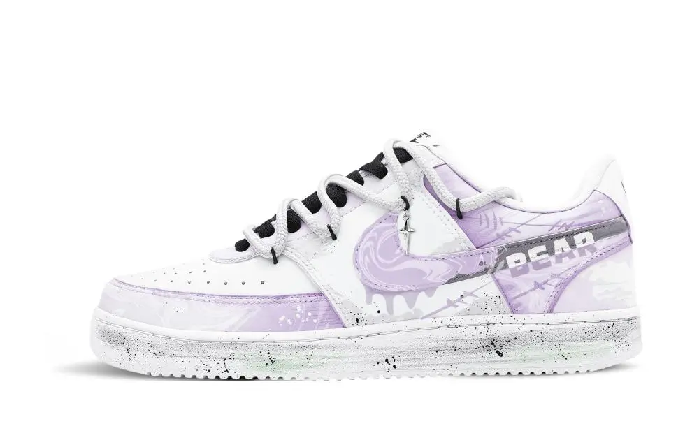 Nike Court Vision 1 Wisteria Abrasion Resistant Low top Skateboard Shoes Men's Purple