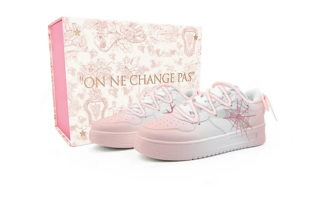 Anta Relaxed Non slip Lightweight Low top Skateboard Shoes Women's Pink