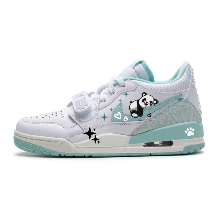 JORDAN Legacy 312 Vintage Basketball Shoes Women's Low Top Green/White