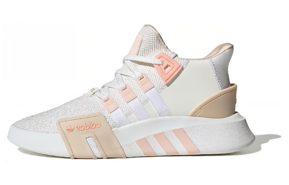 Adidas Originals Eqt Bask Adv Cushioned Wear-Resistant Coverage Mid-Top Casual Shoes Unisex White Brown