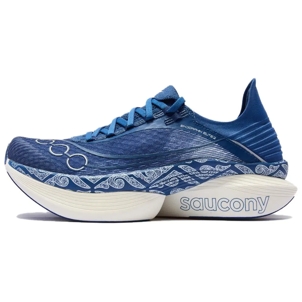 Saucony Endorphin Elite Coffee Wing 2 Breathable Coverage Rebound Low Top Casual Racing Running Shoes Unisex Blue