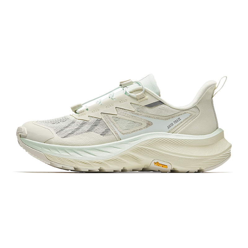 Anta Explore The Wilderness Cushioned Wear-Resistant Breathable Low-Top Running Shoes Women's Gray Green Pink