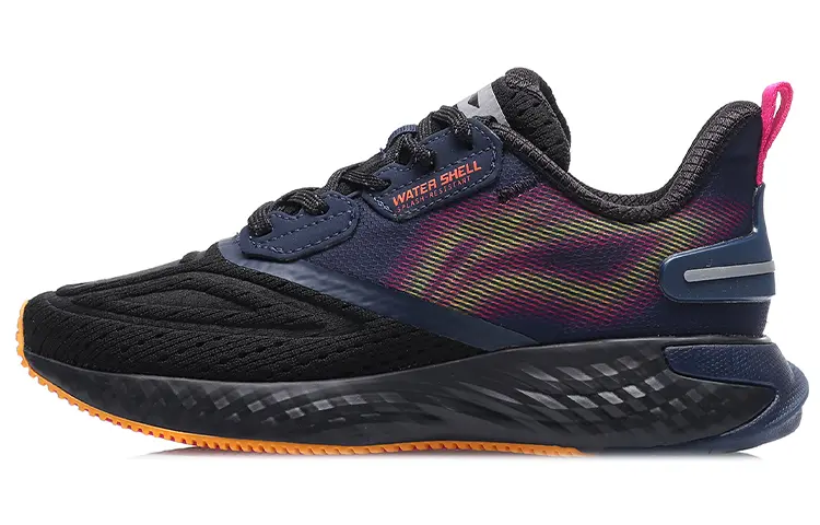 LiNing Cloud 5 V Shield Cushioning Low top Running Shoes Women's Black Orange