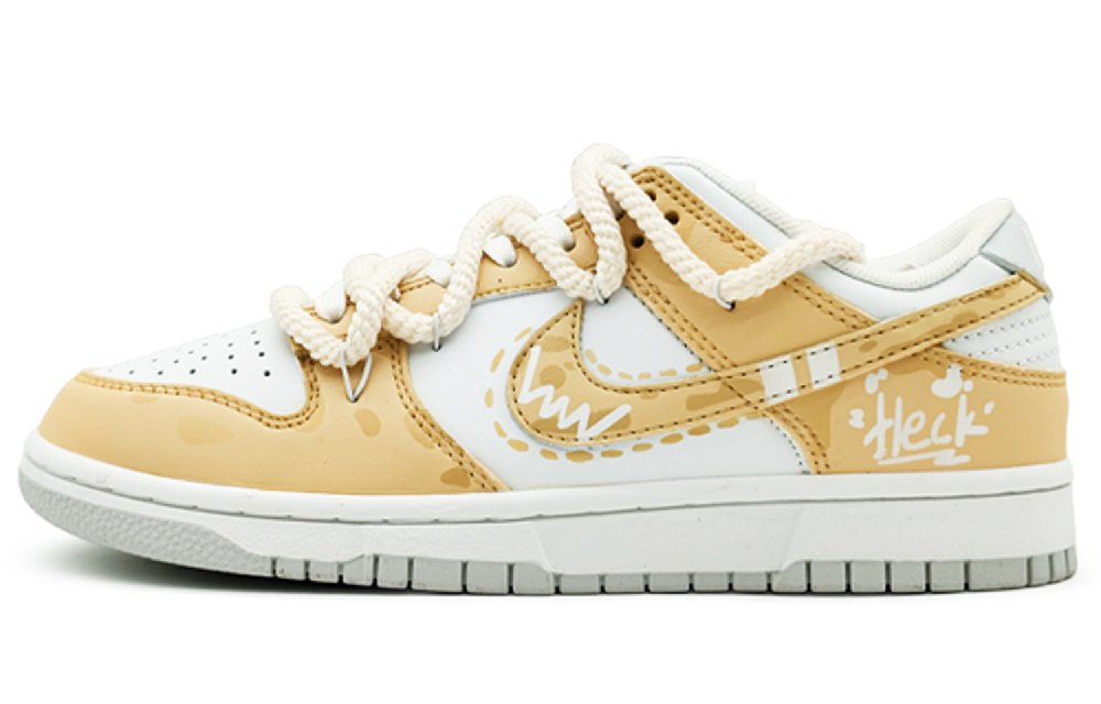 Nike Dunk Low 'Neutral Grey' Low-Top Skateboard Shoes GS Nappuri Yellow