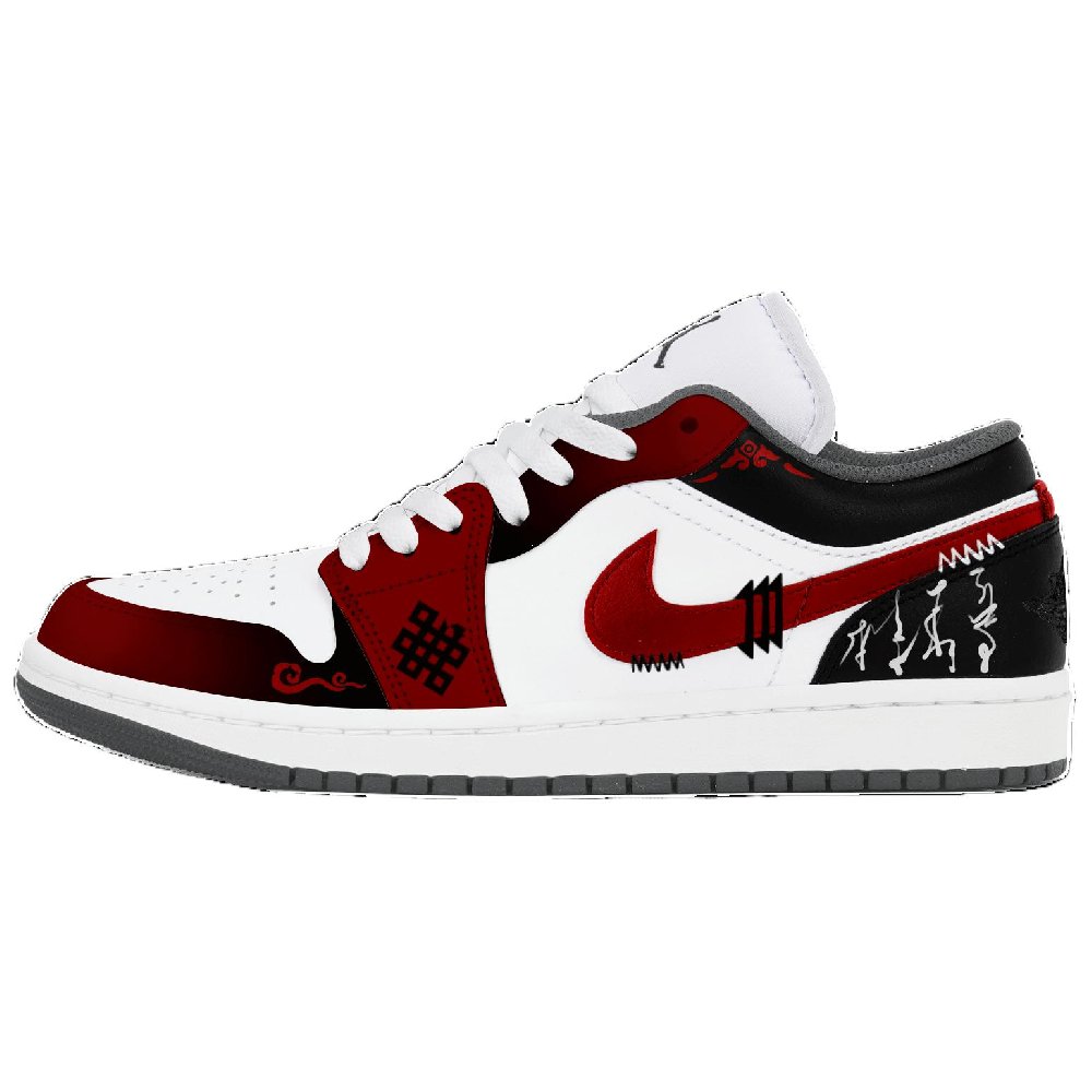 Jordan Air Jordan 1 Abrasion Resistant Low Top Vintage Basketball Shoes Men's Red