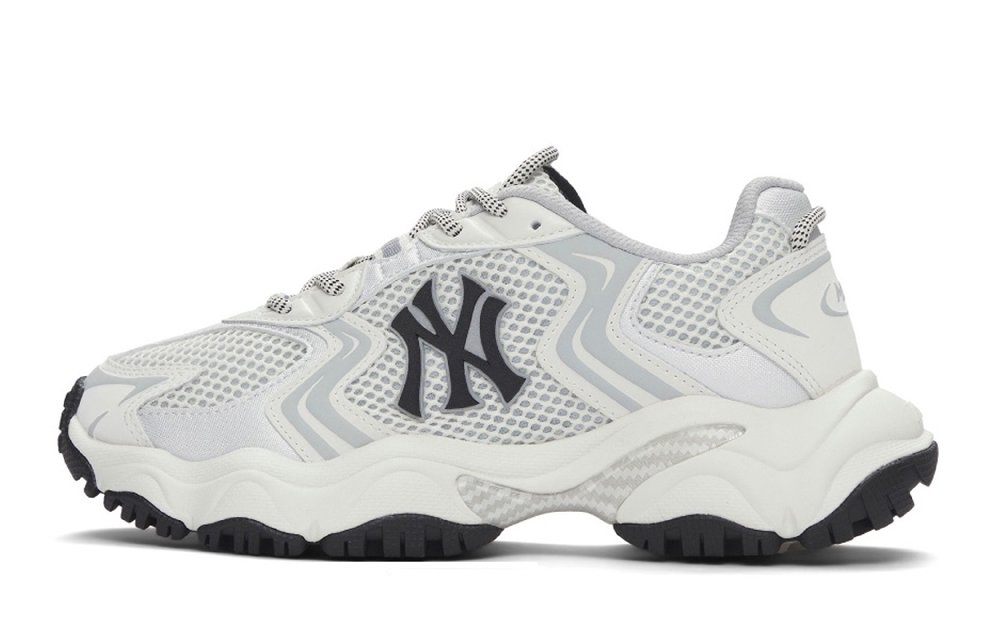 MLB New York Yankees Chunky Sneakers Unisex Low Top Gray/White/Blue/Pink