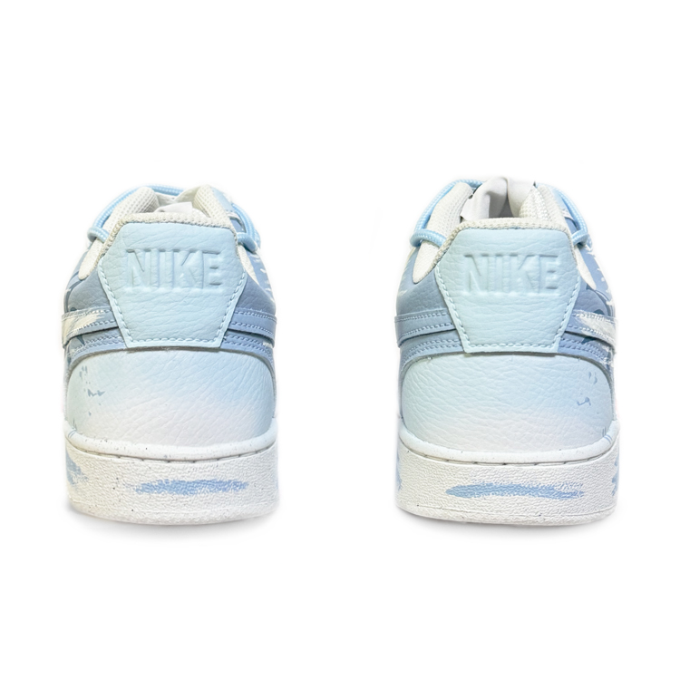 Nike Court Vision 1 Anti-Slip And Wear-Resistant Breathable Low-Top Skateboard Shoes Unisex White Blue купить в интернет-магазине Yoocart с быстрой доставкой по России.