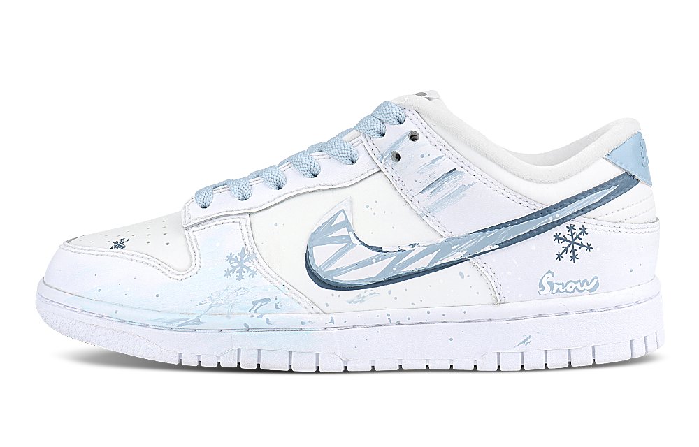 Nike Dunk Slip-Resistant Cushioning Wear-Resistant Breathable Low-Top Skateboard Shoes Women's Blue White