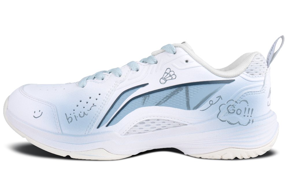 LiNing FLYING EAGLE Abrasion Resistant Breathable Low Top Badminton Shoes Unisex Blue White