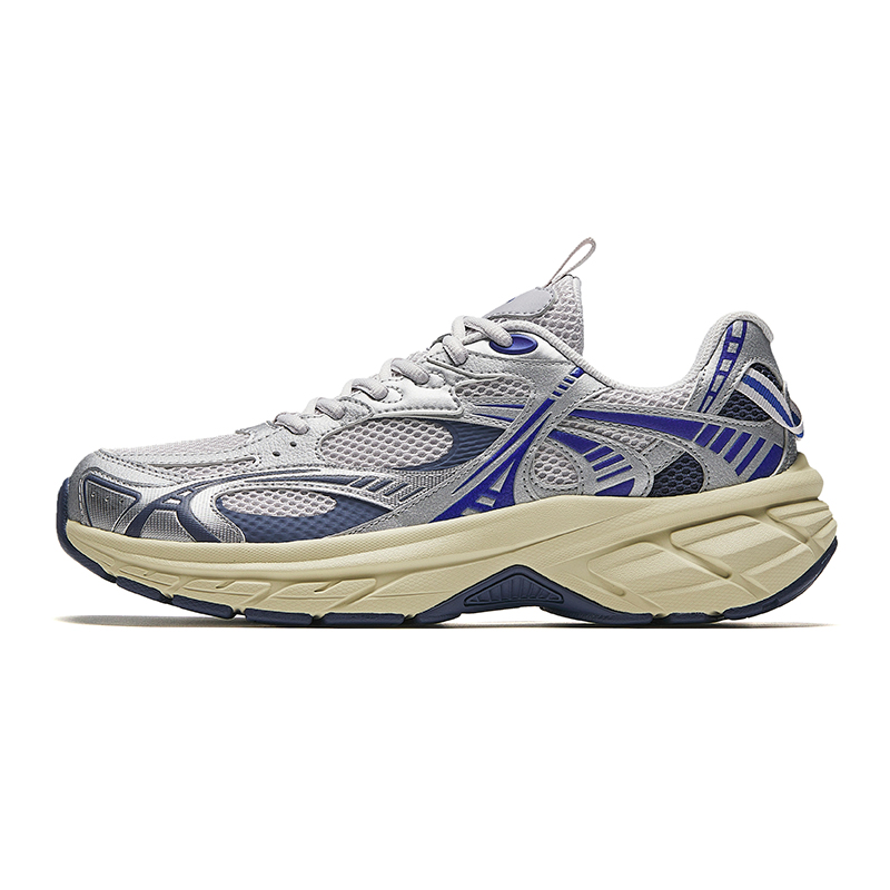 Anta Low Top Running Shoes Men's Silver Gray Blue