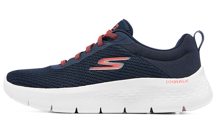 Skechers Go Walk Flex Casual Shoes Women's Low-Top Black/White/Orange
