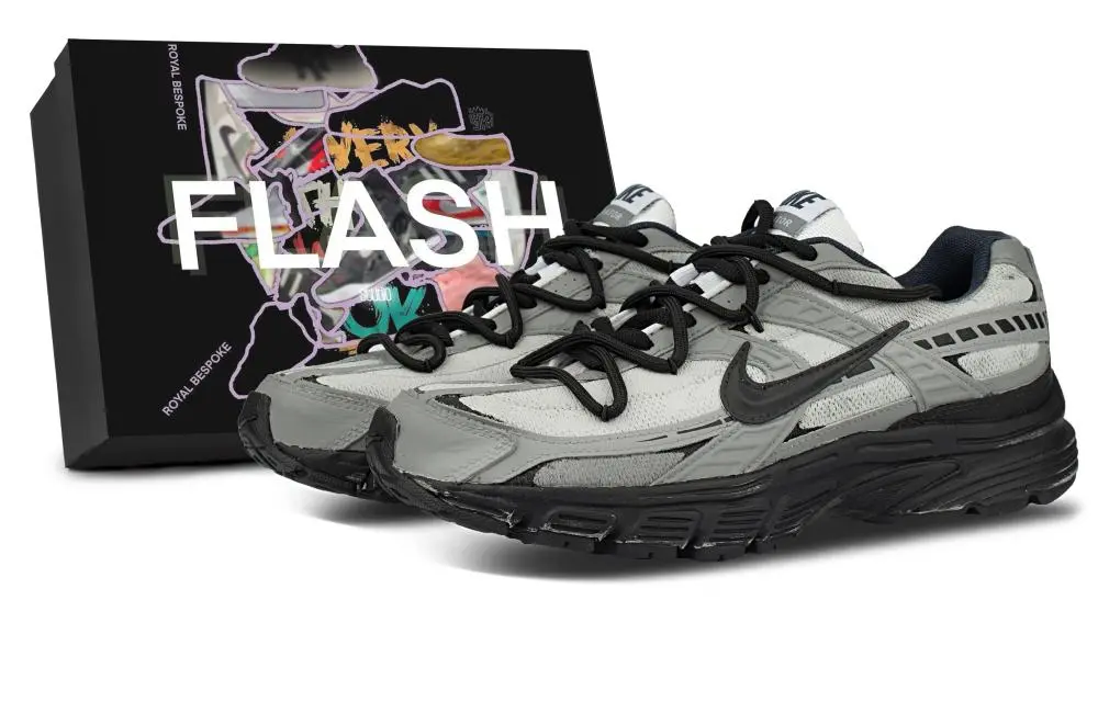 Nike Initiator Abrasion Resistant Low top Running Shoes Men's Black Gray