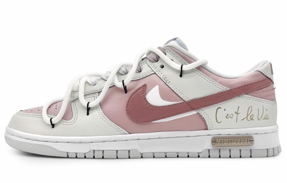 Nike Dunk Slip-Resistant Cushioning Wear-Resistant Low-Top Skateboard Shoes Men's Pink