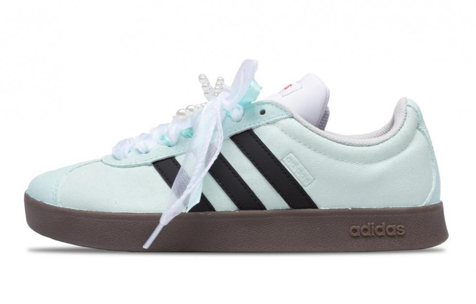 Adidas Neo VL Court 2.0 Anti Slip Wear Resistant Low Top Skateboard Shoes Unisex Green