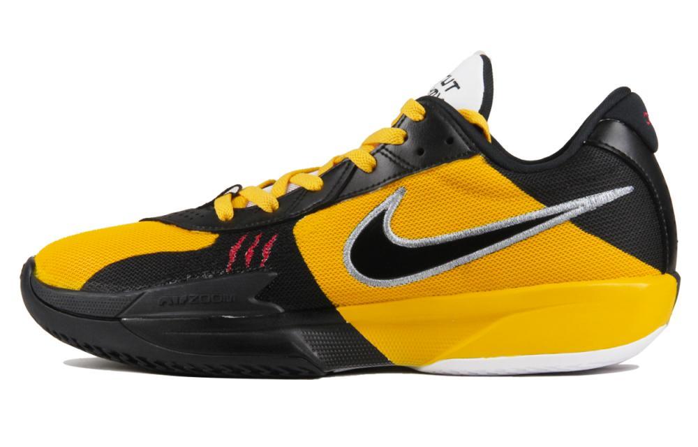 Nike Air Zoom G.T. Cut Academy Cushioned Wear-Resistant Breathable Low-Top Basketball Shoes Men's Black Yellow