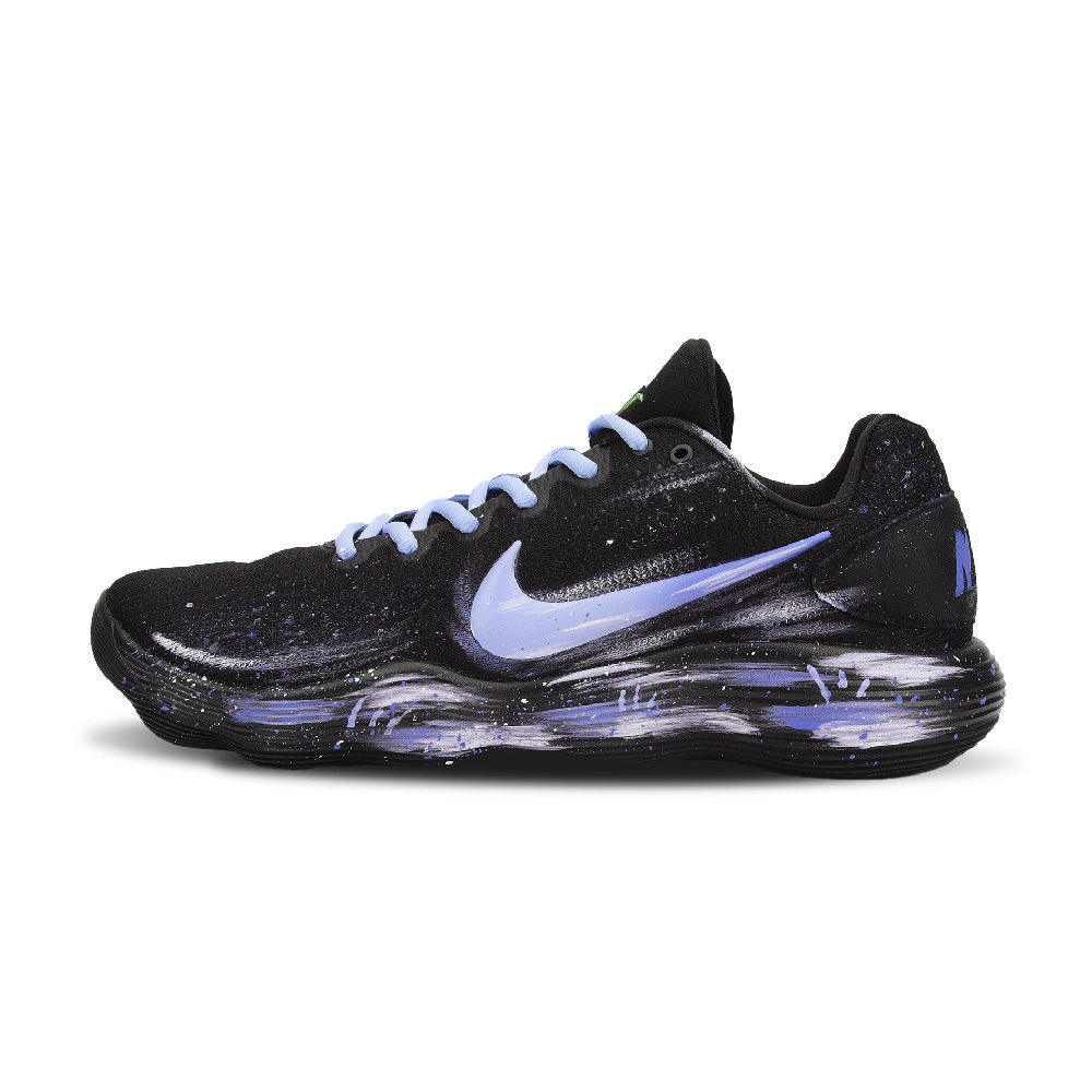 Nike Hyperdunk 2017 Violet Cushioning, Wear Resistant Low Top Basketball Shoes Men's Black