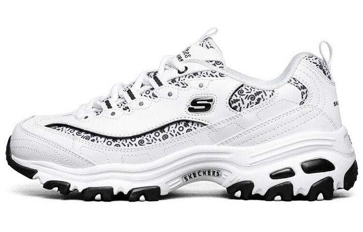 Skechers D'Lites 1.0 Low Top Sneakers White/Black Women's