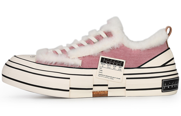 VESSEL Lows Winter Warmers Low-Top Skateboard Shoes Unisex Light Pink