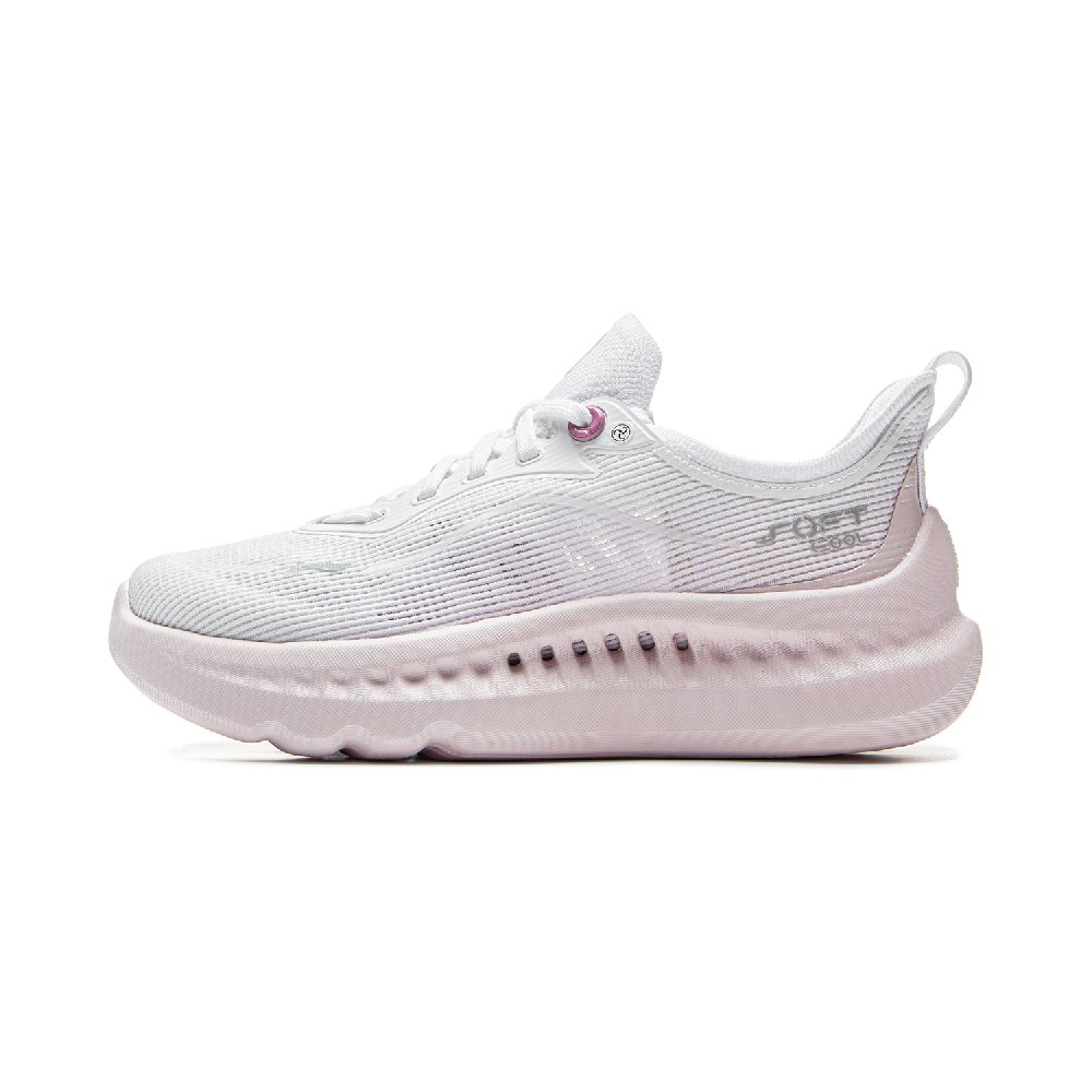 LiNing Cushioning Breathable Wear Resistant Low Top Casual Shoes Women's White Pink