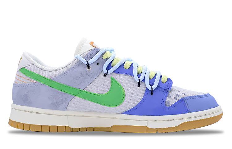 Nike Dunk Slip-Resistant Cushioning Wear-Resistant Low-Top Skateboard Shoes Unisex Blue Green Gray