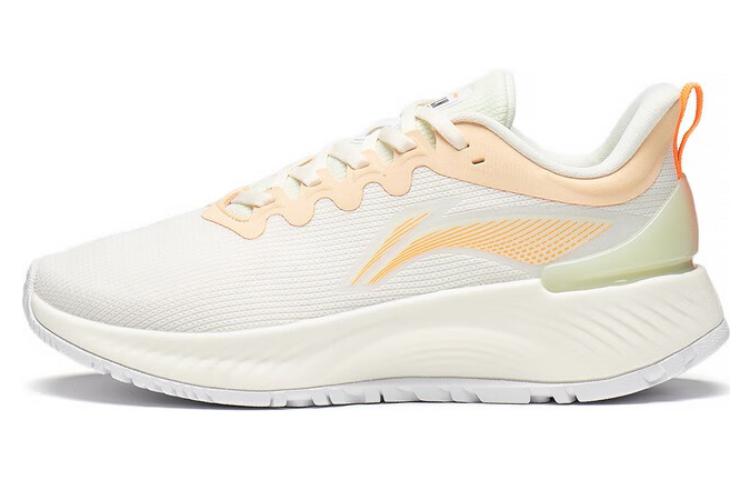 LiNing YueYing Element Durable Breathable Low-Top Running Shoes Women's Ecru Sand Orange