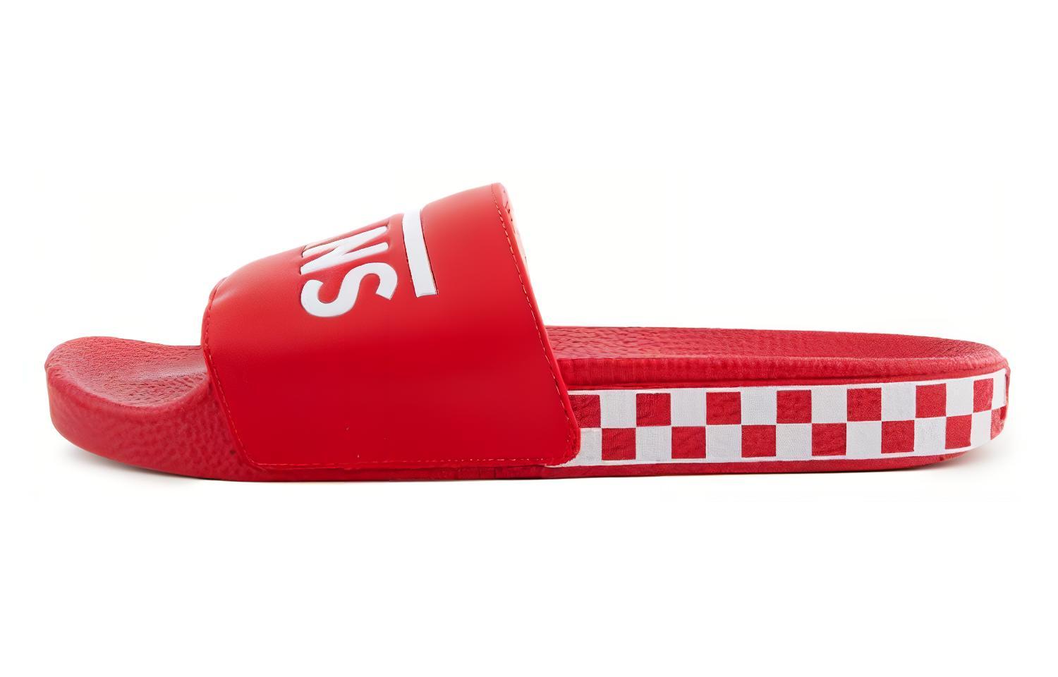 Vans Slip-Resistant Abrasion-Resistant Slide Slippers Men's Red
