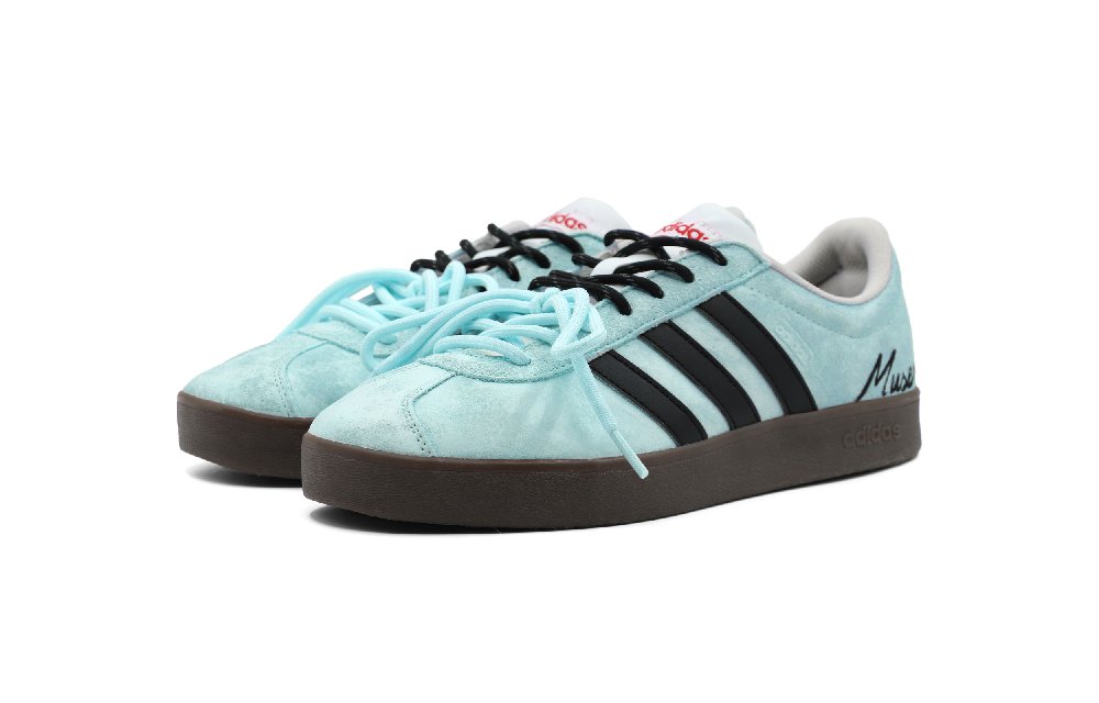 Adidas Neo VL Court Lifestyle Mint Rock Sugar Anti Slip Wear Resistant Low Top Skateboard Shoes Unisex Blue Black