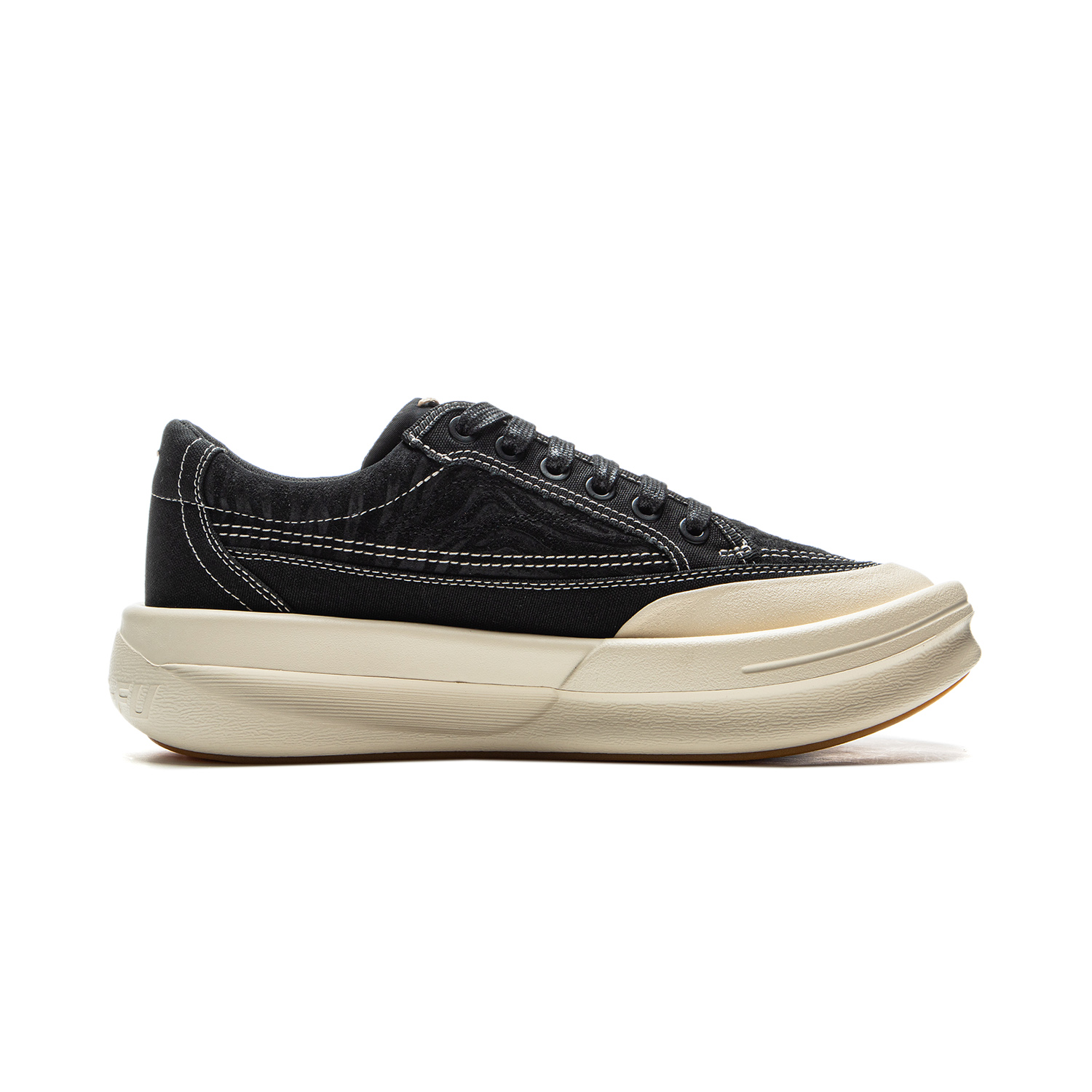 LiNing Anti-Slip Wear-Resistant Mid-Top Casual Shoes Unisex Black