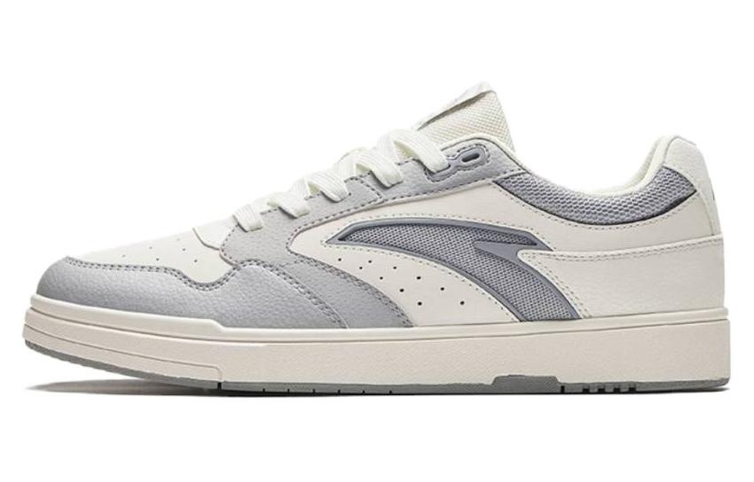 Anta Street Play GZ Abrasion Resistant Breathable Low top Skateboard Shoes Men's Gray Beige