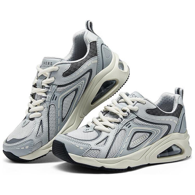 Skechers Street Breathable Low-Top Casual Shoes Women's Gray Black купить в интернет-магазине Yoocart с быстрой доставкой по России.